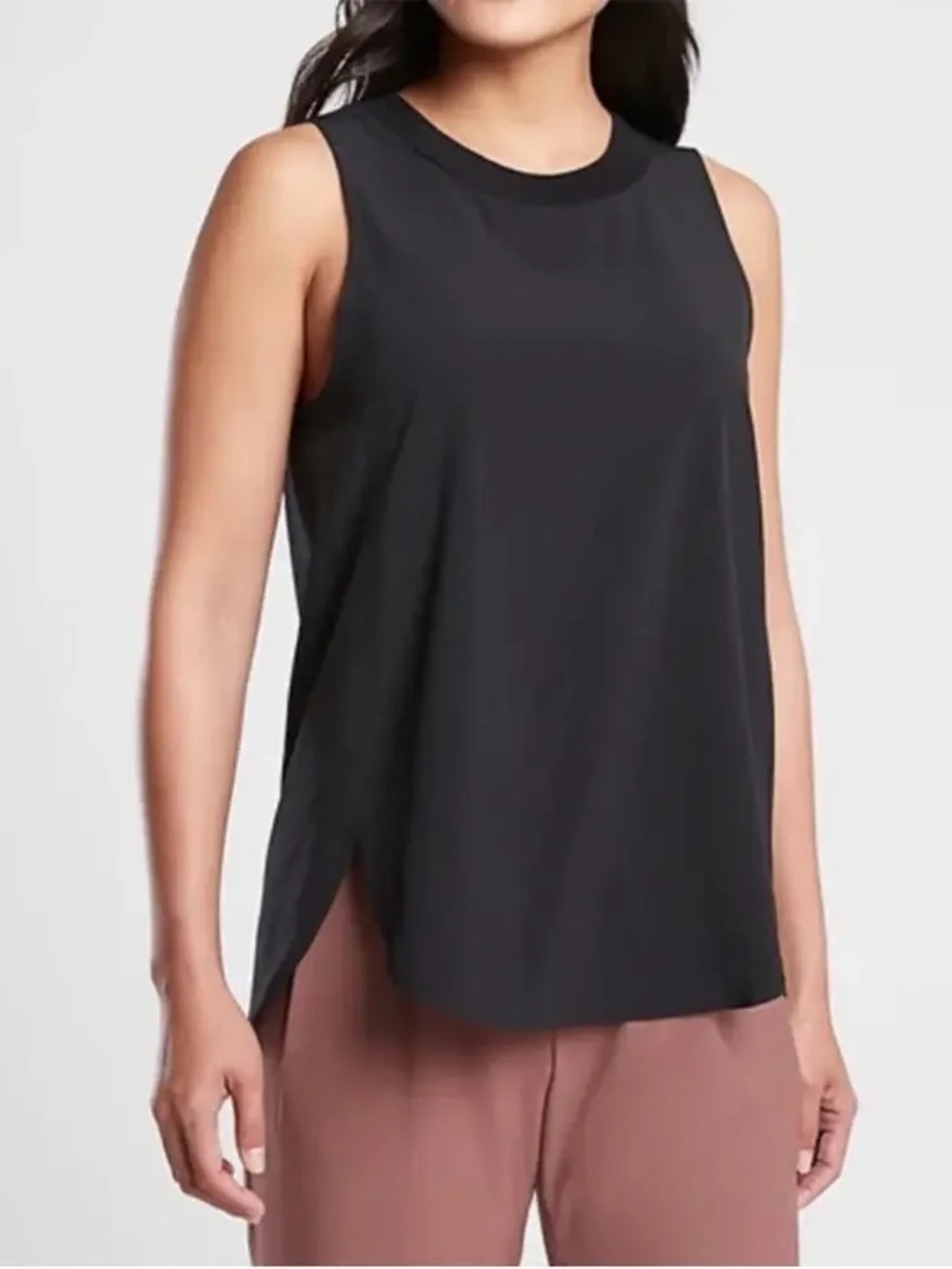 Athleta Zephyr Sleeveless Black Tank Top